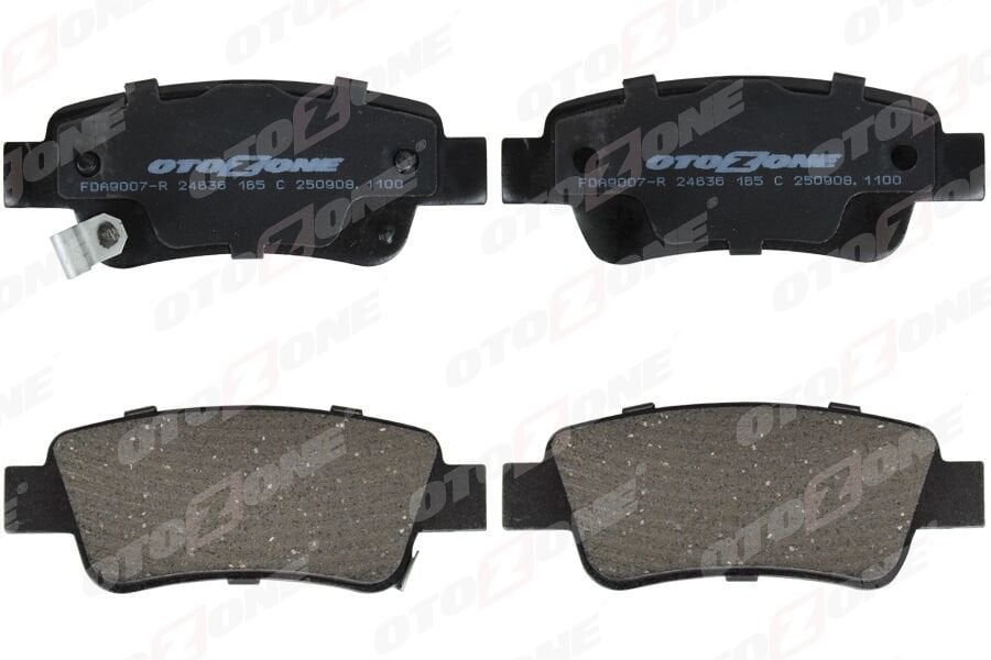 OTOZONE FDA9007-R ARKA FREN BALATA HONDA CR-V 2.2L N22A CTDi dizel RE6 06-> / CR-V 2.0L R20 benzinli RE5 otomatik vite s 07-15 / CR-V 1.6L N16A2 RE6 İ-DTEC dizel 4x2 4x4 13-> - Aşınma ikaz soketli - Görsel 1