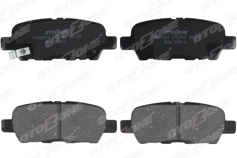 OTOZONE FDA9009 ARKA FREN BALATA NISSAN QASHQAI 1.5L 1.6L 2.0L K9K M9R HR16DE MR20DE J10 06-13 / X-TRAIL 2.0L QR20DE T30 01-07 2.5L QR25DE T30 01-> 2.2L YD22DDTi T30 01-> / MURANO 3.5L Z51 4x4 DCi 08-> / INFINITI FX - Görsel 1