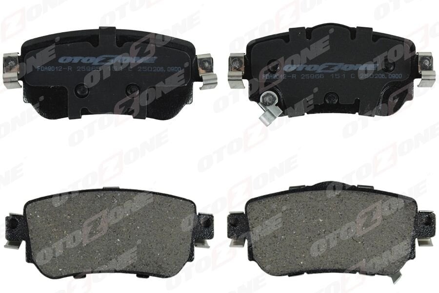 OTOZONE FDA9012-R ARKA FREN BALATA RENAULT KADJAR 15> KOLEOS II 18> / NISSAN QASHQAI 1.6L Dci R9M dizel 11-> / X-TRAIL 1.6L Dci T32 12-> - Aşınma ikaz soketli - Görsel 1