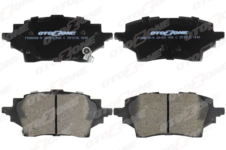 OTOZONE FDA9056-R ARKA FREN BALATA TOYOTA COROLLA 1.2L 8NRFTS NRE210 19-> / 1.6L 1ZR-FAE ZRE210 19-> / 1.8L 2ZR-FXE Hybrid ZWE211 19-> / 1.5L M15A-FKS MZEA11 21-> - Görsel 1