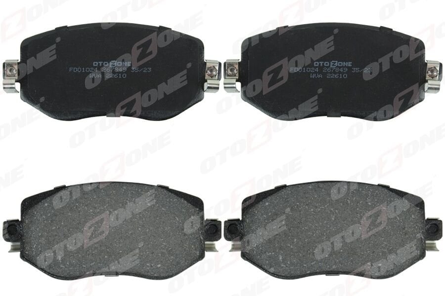 OTOZONE FDO1024 ÖN FREN BALATASI RENAULT MEGANE IV 15> TÜM MOTOR TİPLERİ G:129MM Y:58.4 MM K:18MM - Görsel 1