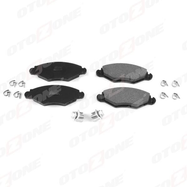 OTOZONE FDO4012-R ÖN FREN BALATASI PEUGEOT P206 1.4 1.6 09/98> P306 1.4 1.6 5/93> KULAKLARI DELİKSİZ civata takı mlı - Görsel 1