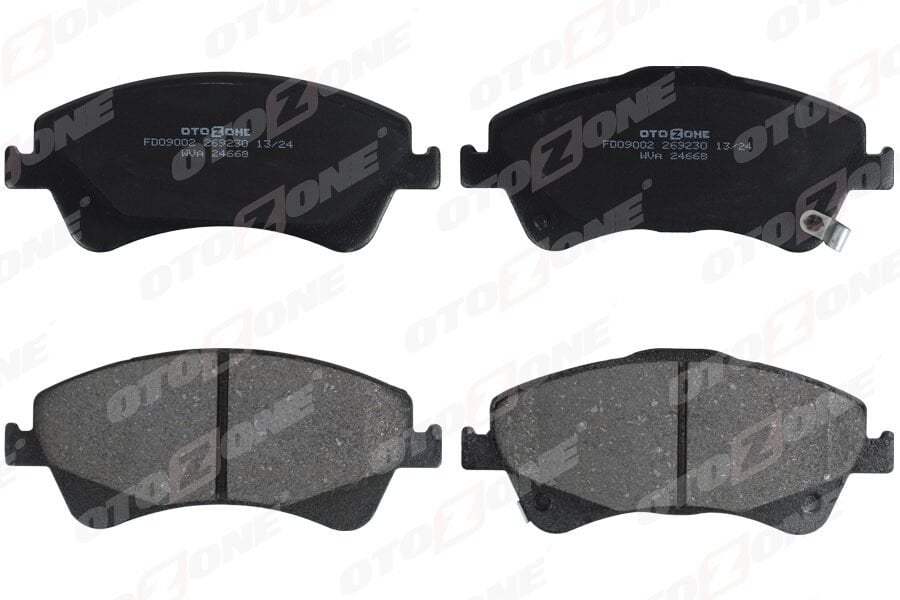 OTOZONE FDO9002 ÖN FREN BALATA TOYOTA AVENSIS 1.6L 1ZR-FAE ZRT270 benzinli 09-> 1.8L 2ZRFAE ZRT271 09-> 2.0L ADT270 AZT270 09-> / VERSO 1.6L 1ZRFAE ZGR20 09 -> - Görsel 1