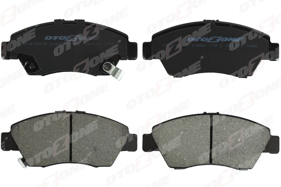 OTOZONE FDO9183-R ÖN FREN BALATA BÜYÜK TİP HONDA CIVIC 1.6L B16A2 VTEC 16v 160hp EK 96-98 / 1.4L D14 3 kapı - H/B ES 01-05 kalınlık : 16.00 mm - Aşınma ikaz soketli - Görsel 1