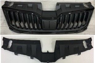 PRO-A 290823 ON PANJUR PARLAK CERCEVE UST PLASTIK BIRLIKTE PARLAK SIYAH KOMPLE OCTAVIA 2018-2021 - Görsel 1