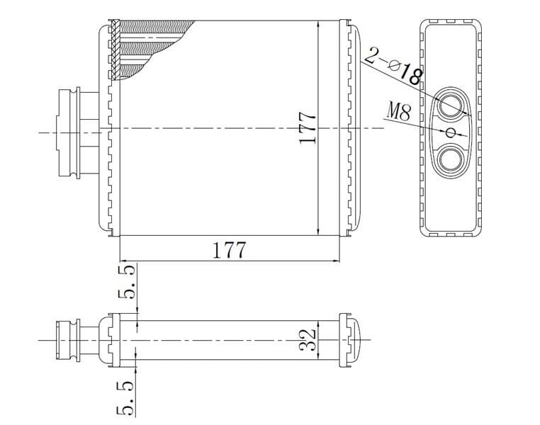 RADISEN RH 73654-M KALORİFER POLO 1.2i. 1.4i. 1.4TDI. 1.6i. 1.8i 20V TURBO 1.9TDI - Görsel 1