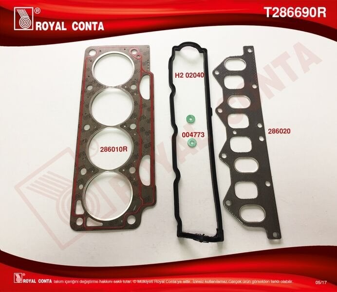 ROYAL T286690R ÜST TAKIM CONTA CLIO I 91> 1.8 LAGUNA-MEGANE I 95> 1.8-2.0 F3P 710/F3P 714 SKC SÜPER KALİTE - Görsel 1