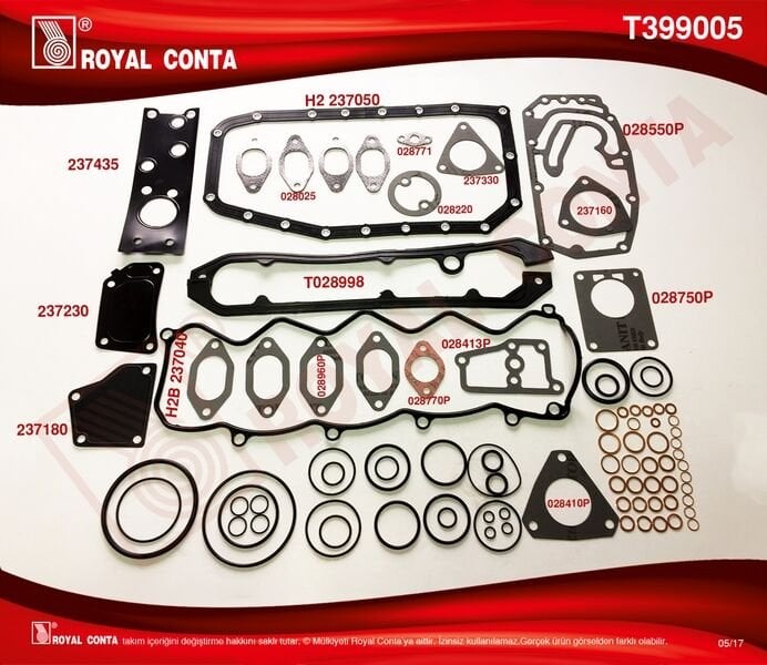 ROYAL T399005 MOTOR TAKIM CONTA SKC SİZ DUCATO 2.8 D 98-02 - Görsel 1