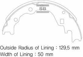 SANGSIN SA044 ARKA KAMPANA PABUÇ BALATA KIA BESTA 2.2L R2 92-98 / MAZDA E2200 2.2L R2 RF 91-> - Görsel 1