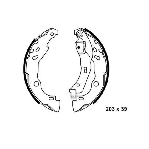 SANGSIN SA177 ARKA KAMPANA PABUÇ BALATA DACIA LOGAN 1.5L DCI 04-12 / RENAULT CLIO III 1.5L DCI 12-> - Görsel 1