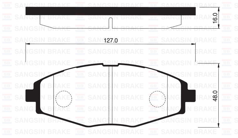 SANGSIN SP1086 ÖN FREN BALATASI CHEVROLET KALOS 05>10 SPARK 05> MATIZ 05>13 LANOS 97> - Görsel 1
