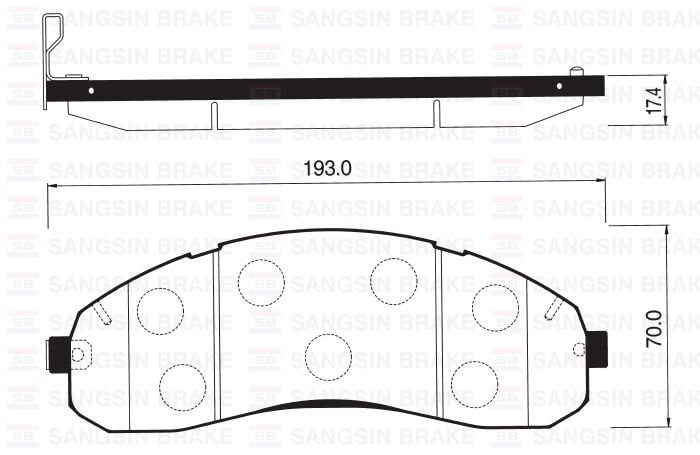 SANGSIN SP1148 ÖN BALATA DİSK KIA BONGO 1.4 TON K3000 04 > - Görsel 1