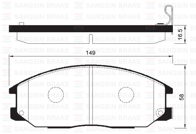 SANGSIN SP1190 ÖN FREN BALATA HYUNDAI STAREX 2.5L D4CB LİBERO 01-> / SANTAFE 2.0L D4EA CRDi 01-05 / SSANGYONG ACTYO N KYRON 2.0L Xdi 4x4 06-> / REXTON 2.7L Xdi 4x4 04-> - Görsel 1