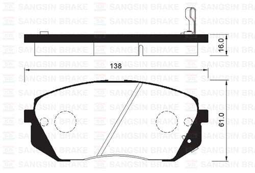 SANGSIN SP1196 ÖN FREN BALATA HYUNDAI İX35 2.0L D4HA CRDİ dizel 136hp 10-15 / KIA SPORTAGE 2.0L D4EA D4HA dizel 06-15 - Görsel 1