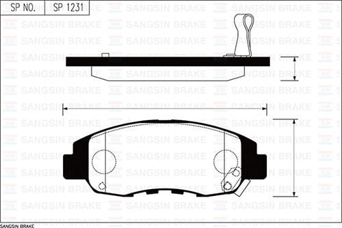 SANGSIN SP1231 ÖN FREN BALATA HONDA ACCORD 2.0L F20A F20B CB CD kasa 90-95 - Görsel 1
