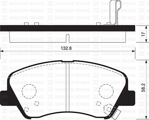 SANGSIN SP1399 ÖN FREN BALATA HYUNDAI ACCENT BLUE 1.4L 1.6L benzinli 10-> 1.6L CRDi dizel 10-> / ELANTRA 1.6L D4FB G4FG 6 vites 16-> / KIA RIO 1.4L D4FC 11-> - Görsel 1