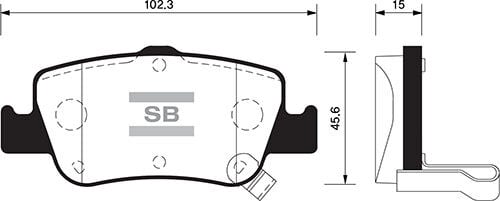 SANGSIN SP1501 ARKA FREN BALATA TOYOTA AURIS. COROLLA 1.33L 1.6L 1NR-FE 1ZR-FAE NRE180 ZRE181 ZRE185 12-> 1.4L 1ND-FTV D-4D NDE150 NDE180 07-> - Görsel 1
