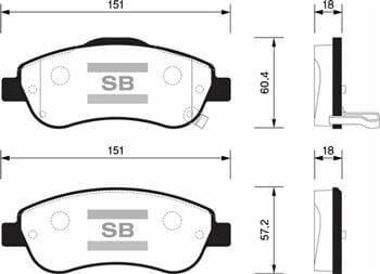 SANGSIN SP1567 ÖN FREN BALATA HONDA CR-V 1.6L N16A2 İ-DTEC dizel 4x2 RE6 kasa 13-> / 2.0L R20 benzinli otomatik v ites RE5 kasa 07-15 - Görsel 1