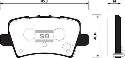 SANGSIN SP1570 ARKA FREN BALATA HONDA CIVIC 1.8L R18A VTEC FK2 Hatchback 06-> / 1.4L L13Z1 FK1 sport 09-> - Görsel 1