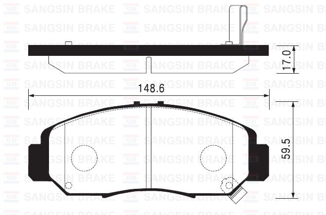 SANGSIN SP2012 ÖN FREN BALATA HONDA CIVIC 1.6L R16A2 R16B2 VTEC sedan FD6 FB7 kasa 06-16 / 1.8L R18A2 FD7 kasa 06-12 - Görsel 1