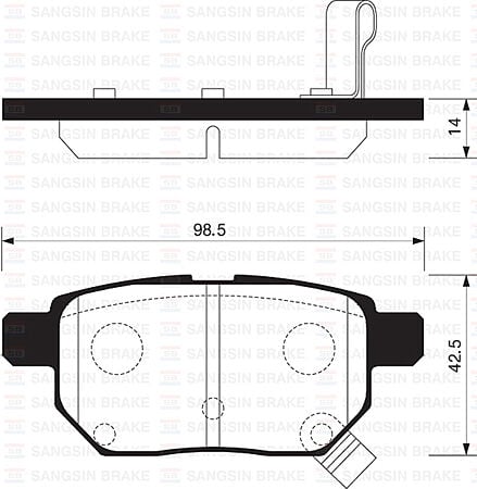 SANGSIN SP2094 ARKA FREN BALATA TOYOTA AURIS. COROLLA 1.6L 1ZR-FE ZRE151 07-11 / 1.33L 1NR-FE NRE150 6 vites 10-> - Görsel 1