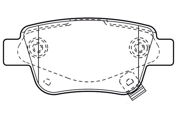 SANGSIN SP2184 ARKA FREN BALATA TOYOTA AVENSIS 1.6L 3ZZFE VVTi ZZT250 03-08 / 2.0L 1AZ-FE 1AZFSE AZT250 03-08 - Görsel 1