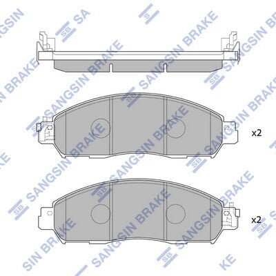 SANGSIN SP4080 ÖN FREN BALATA NISSAN NAVARA 2.3L YS23 D23 16-> - Görsel 1