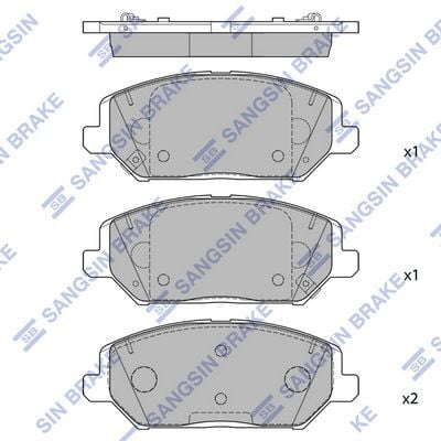 SANGSIN SP4242 ÖN FREN BALATA HYUNDAI İ30 1.4L T-GDİ 7 vites 17-> / 1.6L CRDİ 17-> / KIA CEED 1.4L 1.6L 18-> - Görsel 1