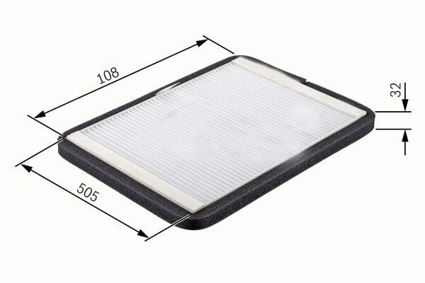 SARDES SC528 POLEN FİLTRESİ MONDEO I 93-96 - MONDEO II 96-00 -ASTRA 1.4 91-98 COUGAR 98-01 - Görsel 1