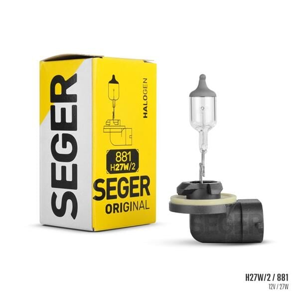 SEGER 208246 AMPUL H27W/2 881 12V 27W PGJ13 EĞRİ SOKET STANDART YENİLEME 3.500K STANDART IŞIK - Görsel 1