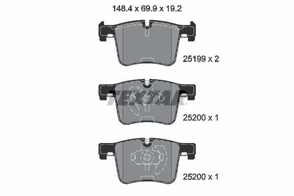 TEXTAR 2519901 FREN BALATASI ON BMW F20 F21 F22 F23 F30 F31 F34 F35 F32 F33 F36 - Görsel 1