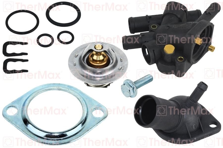 THERMAX T02.166 TERMOSTAT 89 C KOMPLE KANGOO 97> MEGANE I 96> CLIO II 98>05 LAGUNA 96> 1.9D F8Q SENSÖR DELİKLİ - Görsel 1
