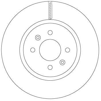 TRW DF6842 ÖN FREN DİSKİ HAVA KANALLI KIA RIO 1.1L 1.2L 1.4L D3FA 1.2L G4LA G4FA D4FC 12-17 280 çap x 4 bijo n - Takım disk fiyatıdır - Görsel 1