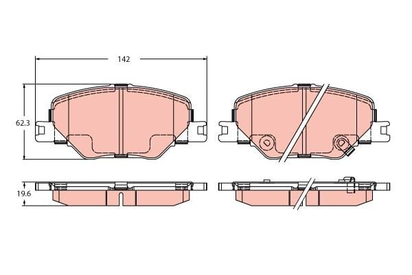 TRW GDB2424 ÖN FREN BALATASI INSIGNIA B 2017> 16 İNÇ JANT - Görsel 1