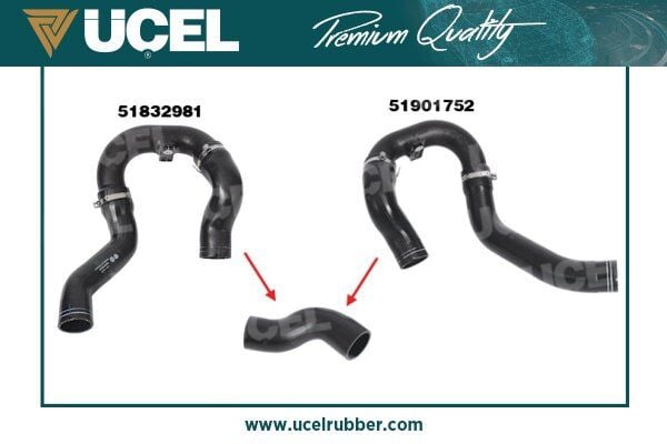 UCEL S35655 TURBO HORTUMU KÜÇÜK FIAT DOBLO II 1.3 MJTD 09 > - Görsel 1
