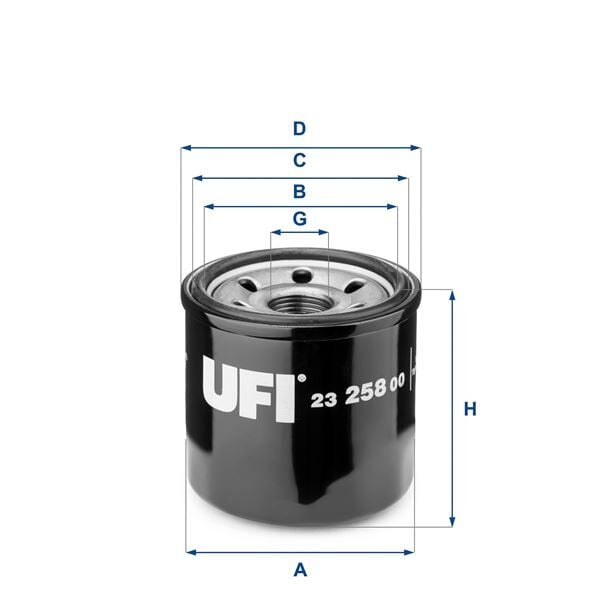 UFI 2325800 YAĞ FİLTRESİ RENAULT MEGANE III 09> MEGANE IV 16> DACIA DUSTER 15> 1.6SCe H4M CAPTUR II 22> 1.6E-TE CH - Görsel 1