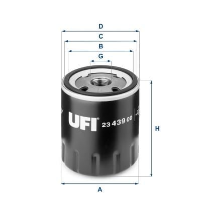 UFI 2343900 YAĞ FİLTRESİ ASTRA L-CORSA F-COMBO E-CROSSLAND-106-206-207-208-2008-301-306-307-308-3008-406-407-508 -5008-PARTNER-EXPERT-BERLINGO-JUMPY-C3-C4-C5-BOXER-JUMPER-DUCATO-DS3-4 1.2 PureTech 1.9-2.0-2.2 HDI - Görsel 1