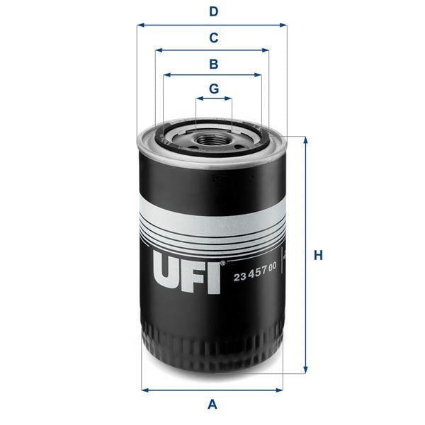 UFI 2345700 YAĞ FİLTRESİ DUCATO II 02>06 BOXER II 02>06 JUMPER II 02>06 DAILY 02>06 2.3 JTD 2.8 JTD - Görsel 1