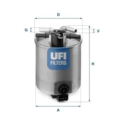 UFI 2402501 YAKIT FİLTRESİ SU SENSÖR BAĞLANTILI NISSAN QASHQAI 1.5L Dci K9K J10DE 06-13 / RENAULT KOLEOS 2.0DC İ 110-127KW/150-173PS 08> OE - Görsel 1