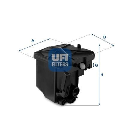 UFI 2402700 YAKIT FİLTRESİ PARTNER-206-207-307-308-407-BERLINGO-C2-C3-C4-C5-FIESTA-FOCUS-C-MAX-TEPEE 1.6HDI - Görsel 1