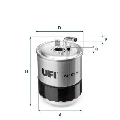 UFI 2410700 YAKIT FILTRESI MERCEDES OM642 W204 C219 W164 W463 W639 B906 - Görsel 1