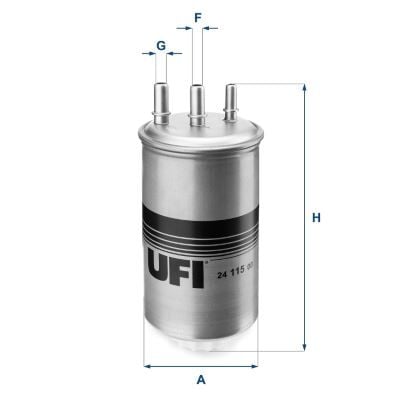 UFI 2411500 YAKIT FİLTRESİ LOGAN 01>06 SANDERO 08> DUSTER 10> CLIO SYMBOL II 05> 1.5dCI K9K - Görsel 1
