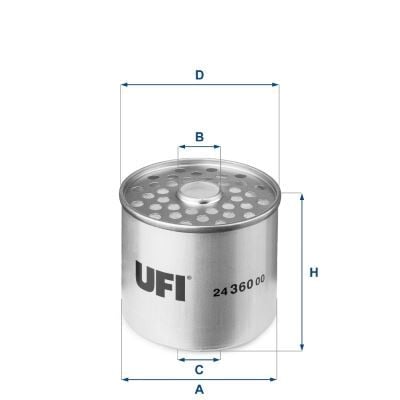UFI 2436000 YAKIT FİLTRESİ TRAFIC 2.5 89>99-MASTER I 2.5D 89>98-BOXER 2.5TD 94>02 LEVEND 60 03>13-JUMPER 1.9-2.5 - Görsel 1