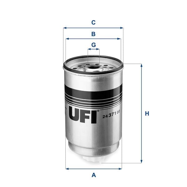 UFI 2437100 YAKIT FİLTRESİ DİZEL TRANSİT 2.4-2.5 D-TD - Görsel 1