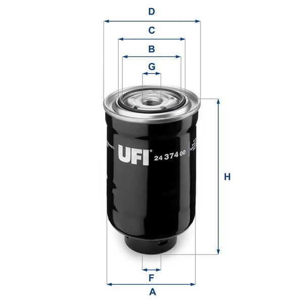 UFI 2437400 YAKIT FİLTRESİ TOYOTA HILUX Tüm modeller 83-04 / HIACE 89-95 / LANDCRUISER KDJ120 KDJ150 PRADO 03-> / MAZDA B2500. BT50 00-> / MITSUBISHI L200 07-14 / PAJERO V78W V98W 99-> / SUBARU FORESTER SH 08-> - Görsel 1