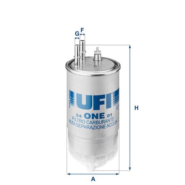 UFI 24ONE01 YAKIT FİLTRESİ COMBO 12> BIPPER-NEMO 1.3 HDI BOXER-JUMPER 3.0 FIORINO-DOBLO-LINEA 07 > 1.3-1.6 JTD- PUNTO III 1.3JTD-1.9JTD-STILO 1.9JTD - Görsel 1