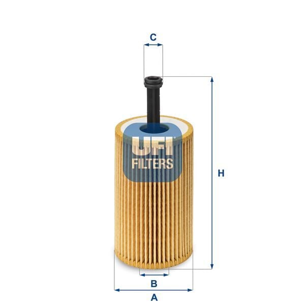 UFI 2503200 YAĞ FİLTRESİ PARTNER-BERLINGO 96- -P106 97- -P206 98- -P306 93-01 -P307- C3 02 - 1.4-1.6 16V - Görsel 1