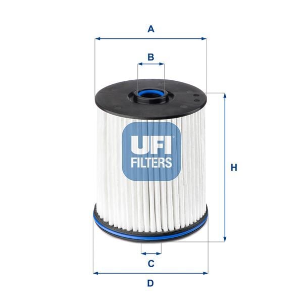 UFI 26E2X02 YAKIT FİLTRESİ OPEL INSIGNIA B 17> 1.5-1.6-2.0 CDTI - Görsel 1