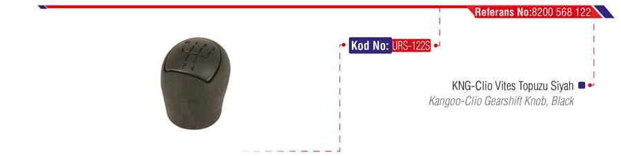 URS 122S VİTES TOPUZU SİYAH CLIO II-KNG III - Görsel 1