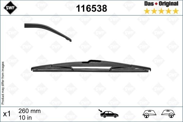 VALEO 116538 SILECEK SUPURGESI ARKA 260mm MERCEDES B-CLASS W246 11>18 . RENAULT CAPTUR 20> SWF - Görsel 1
